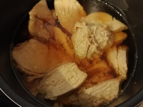 圧力鍋鍋で、鶏むねチャーシュー